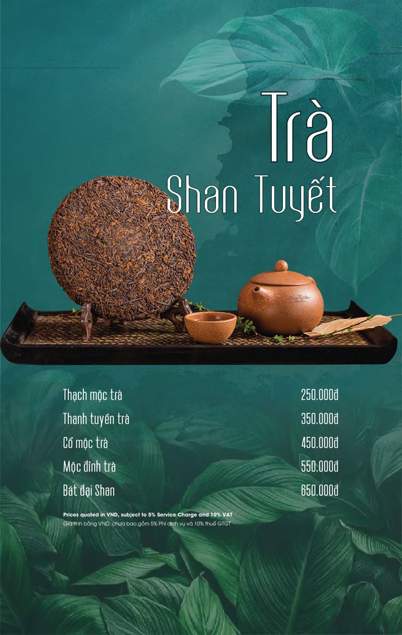 Menu nhà hàng Xanh