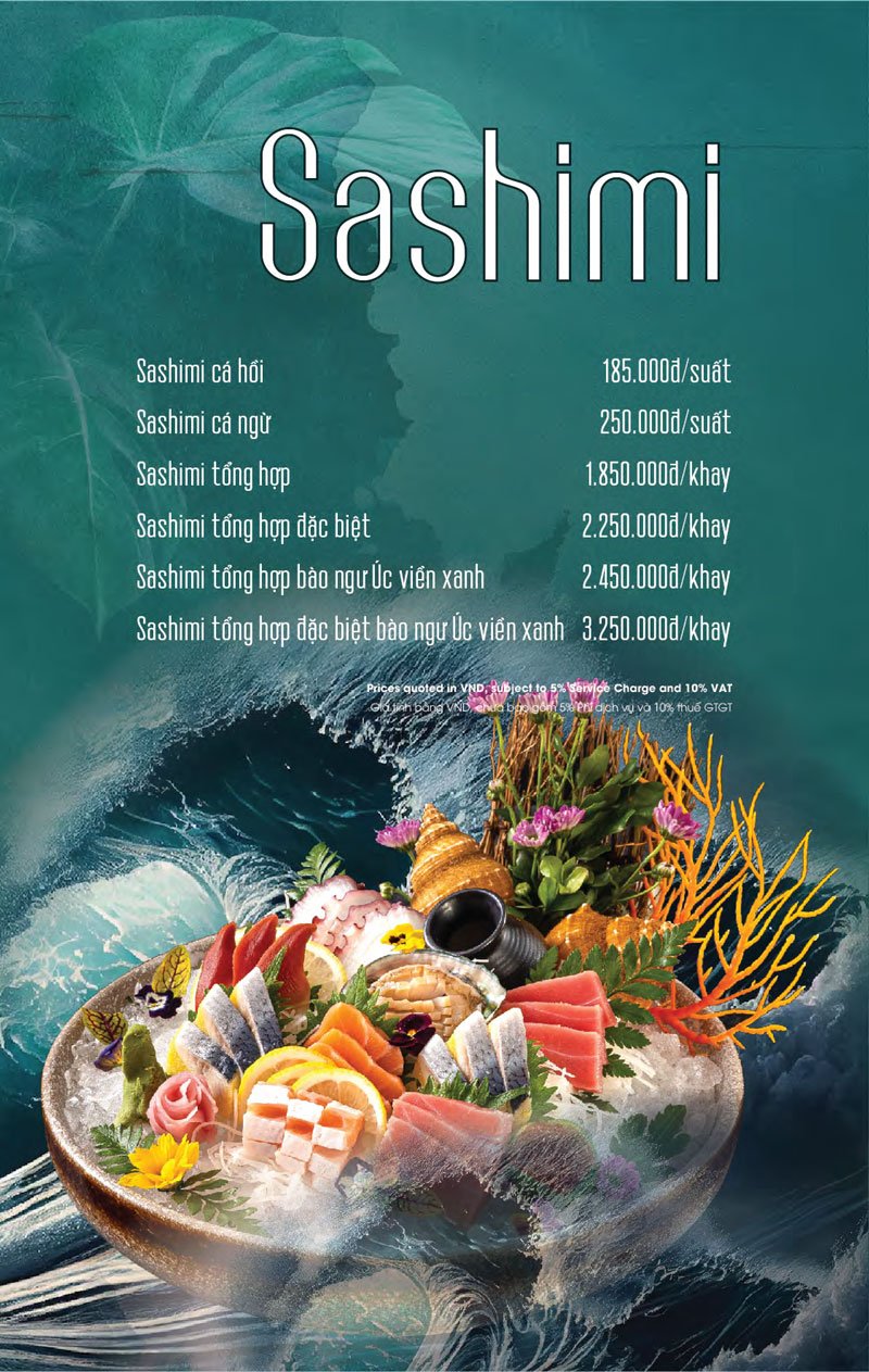 Menu nhà hàng Xanh