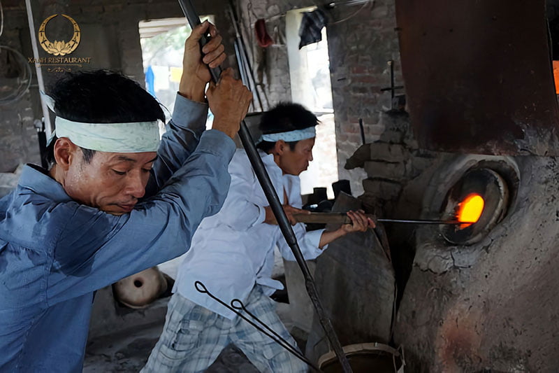 Công đoạn nấu chảy thuỷ tinh